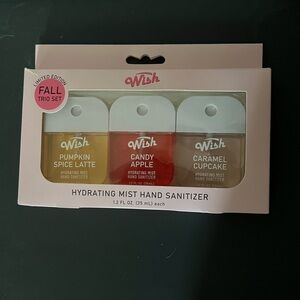 NWOT Wish Fall Trio Set Hydrating Mist Hand Sanitizer